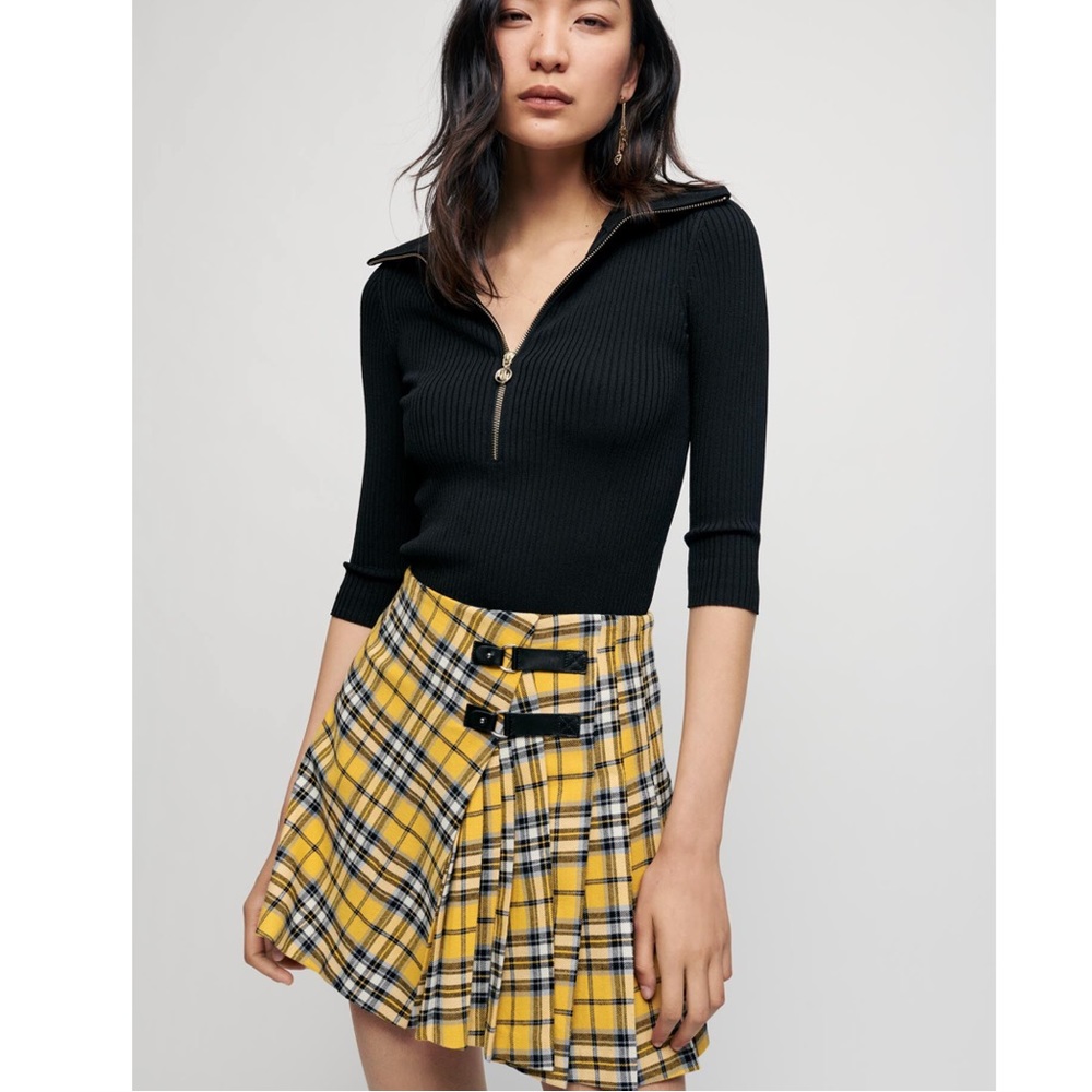 NWT Maje ribbed knit sweater with zipper